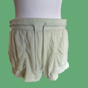 stars above Sage Green Knit Drawstring Athletic Shorts